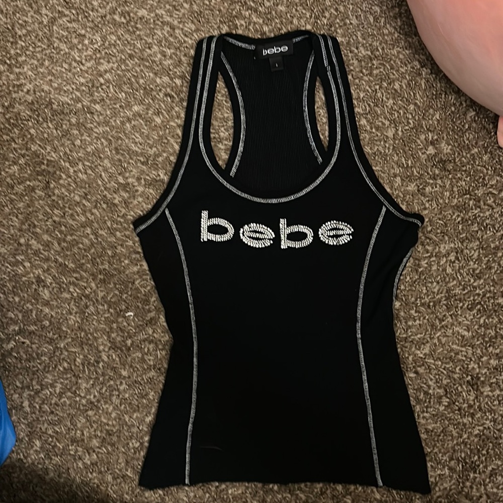 Bebe black tank top size small